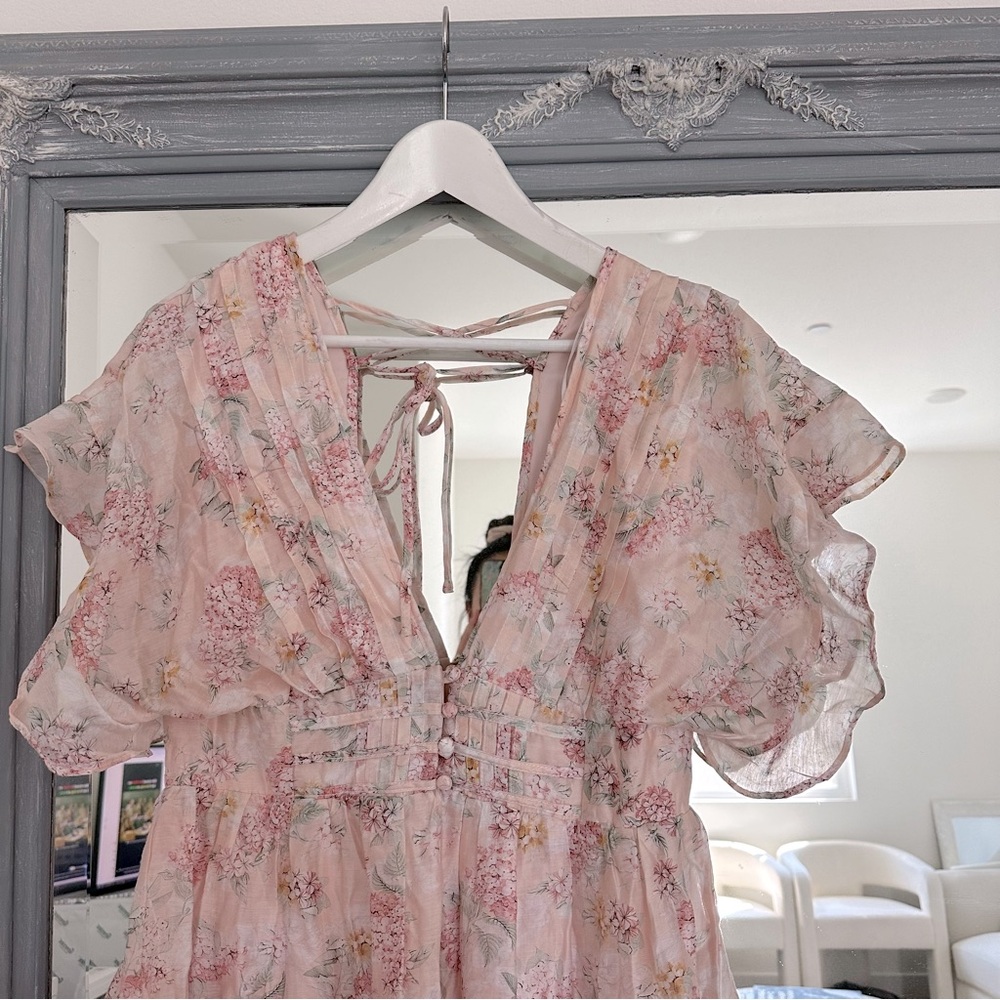NWT Easily in Love,‎ Lulu’s floral romantic mini dress Size M - Picture 7 of 10